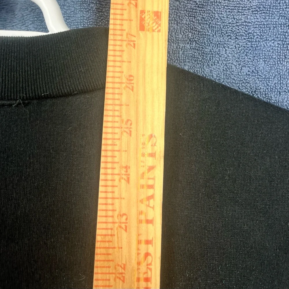 x Vtg Sweater Men XL Black Eagle fDouble
Sided Graphics Are Mint 3 Button Casual - Picture 11 of 12